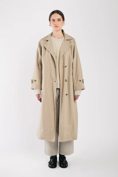 Micaela Greg Taupe Seamed Trench