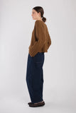 Micaela Greg Golden Cropped Rib Pullover