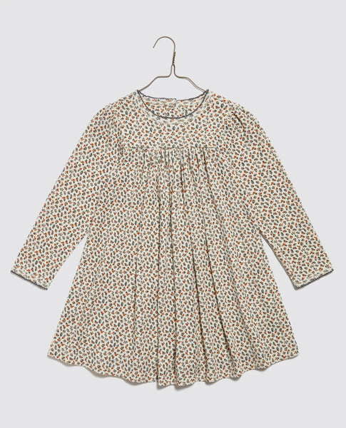 Little Cottons Organic Pointelle Maddie Dress ~ Orchard Floral