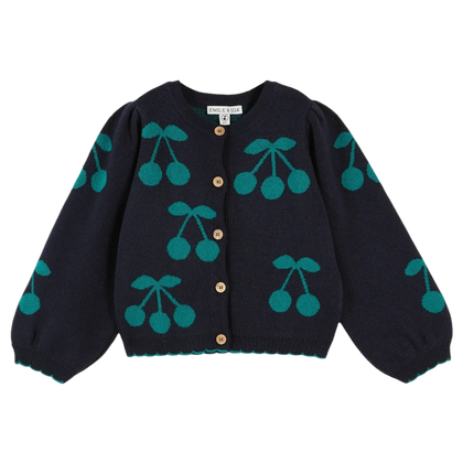 Emile at Ida Cerise Cardigan ~ Navy