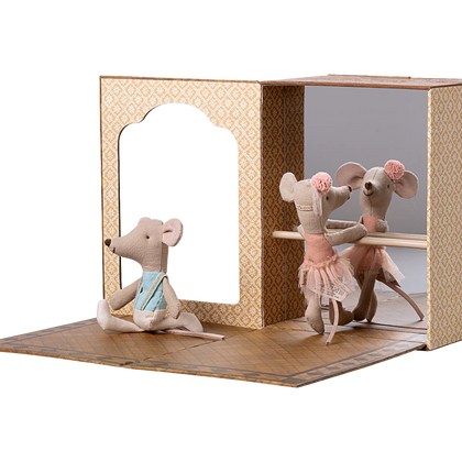 Pre-Order Maileg Ballet Mice in Dance Studio ~ Little Sister & Brother