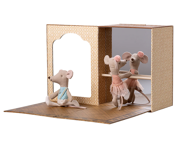 Pre-Order Maileg Ballet Mice in Dance Studio ~ Little Sister & Brother