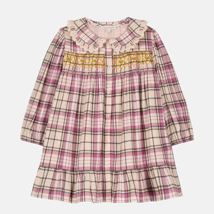 Louise Misha Delia Dress ~ Cream Frosty Check