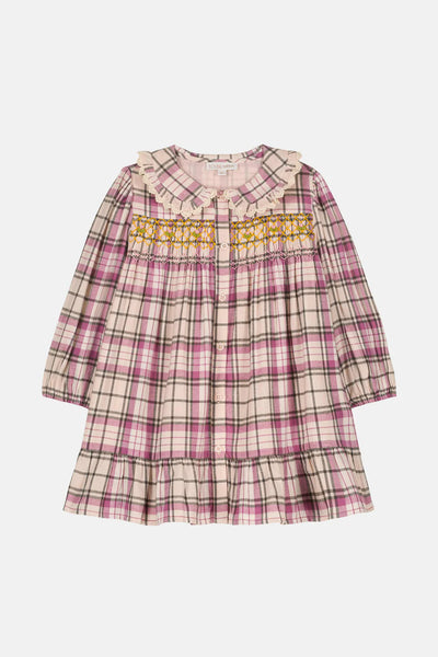Louise Misha Delia Dress ~ Cream Frosty Check