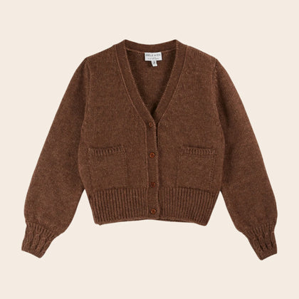 Emile et Ida Women Very Soft Cardigan ~ Chestnut