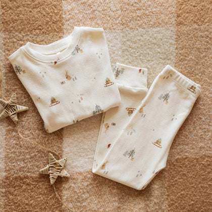 Rylee & Cru Organic LS Pajama Set ~ Presents