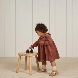 Quincy Mae Velour Dress ~ Cranberry