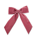 Lulu Luvs Big Velvet Bow ~ Rose