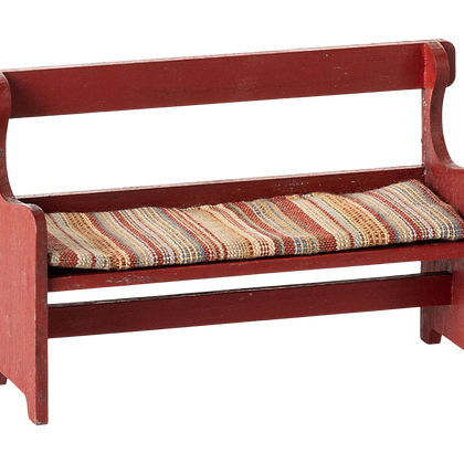 Maileg Wooden Mouse Bench ~ Red