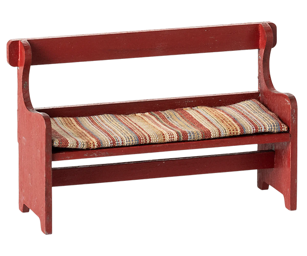 Maileg Wooden Mouse Bench ~ Red