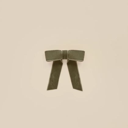 Noralee Velvet Bow in Olive