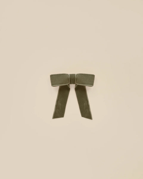 Noralee Velvet Bow in Olive