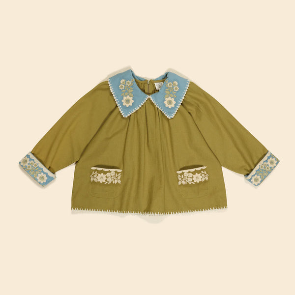 Apolina Myra Blouse ~ Dried Moss