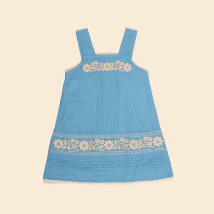 Apolina Vittoria Apron Shift Dress ~ Nordic Blue