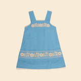 Apolina Vittoria Apron Shift Dress ~ Nordic Blue