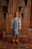 Apolina Vittoria Apron Shift Dress ~ Nordic Blue