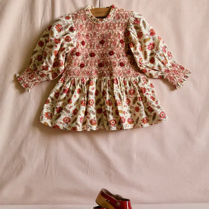 Bonjour Diary Handsmock Blouse ~ Aline Print
