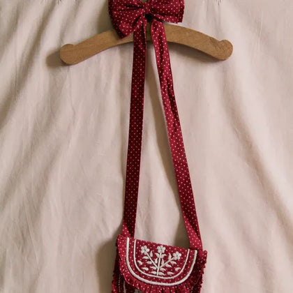 Bonjour Diary Small Emb Bag with Hair Clip