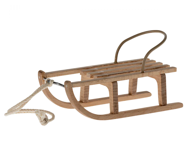 Maileg Wooden Mouse Sled