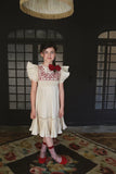 Bonjour Diary Pleated Taffeta Dress ~ Ivory