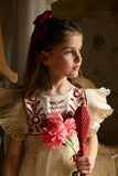 Bonjour Diary Pleated Taffeta Dress ~ Ivory