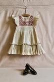 Bonjour Diary Pleated Taffeta Dress ~ Ivory