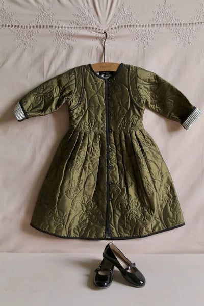 Bonjour Diary Taffeta Dress Coat ~ Khaki