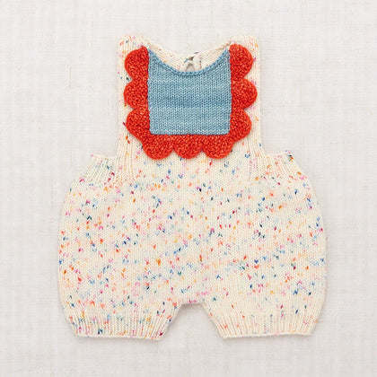 Misha & Puff Scallop Bib Romper ~ Lollipop Confetti