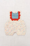 Misha & Puff Scallop Bib Romper ~ Lollipop Confetti