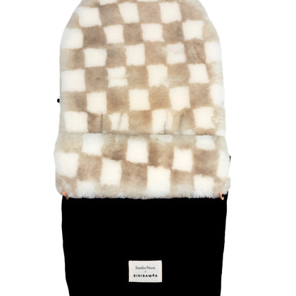 Studio Noos x Binibamba Checkerboard Footmuff~ Toast