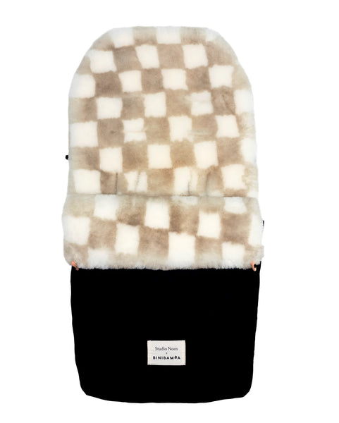 Studio Noos x Binibamba Checkerboard Footmuff~ Toast