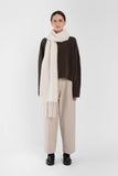 Micaela Greg Cream Fringe Scarf