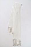 Micaela Greg Cream Fringe Scarf