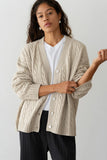 Donni V-neck Cable Cardigan