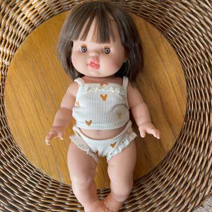 Minikane Jeanne Doll with Heart 2 Piece