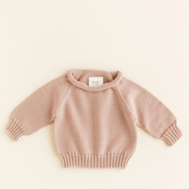 Hvid Georgette Sweater in Pink