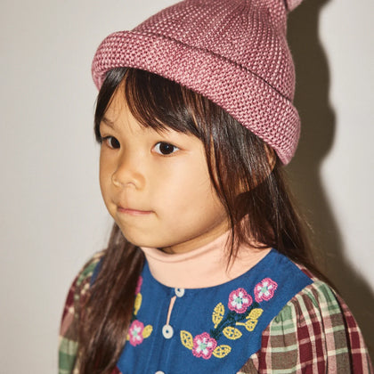 Misha & Puff Garter Hat ~ Antique Rose