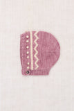 Misha & Puff Baby Zig Zag Bonnet ~ Antique Rose