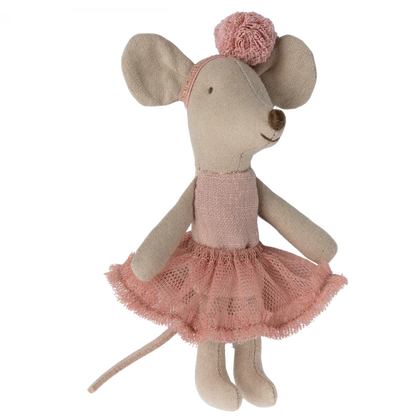 Maileg Little Sister Ballerina Mouse ~ Rose