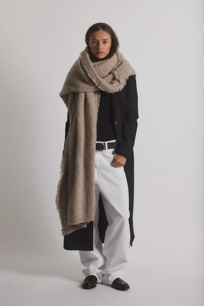 Janessa Leone Ultra Soft Blanket Scarf ~ Oatmeal