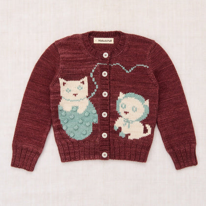 Misha & Puff Three Little Kittens Cardigan ~ Madder Root
