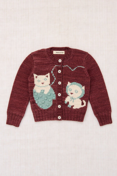 Misha & Puff Three Little Kittens Cardigan ~ Madder Root