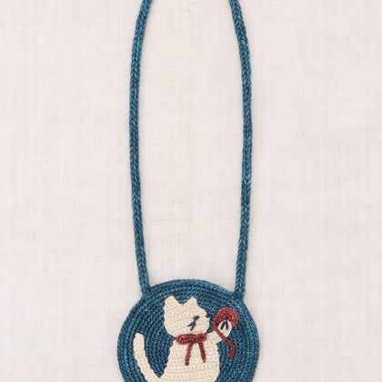 Misha & Puff Meadow Cat Circle Bag ~ Blue Smoke