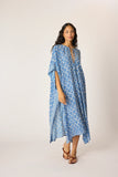 Natalie Martin Paulina Caftan ~ Fleur de Lis Bleu