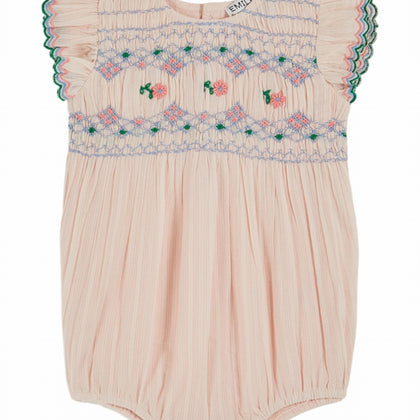 Emile at Ida Romper ~ Smocked Pastel