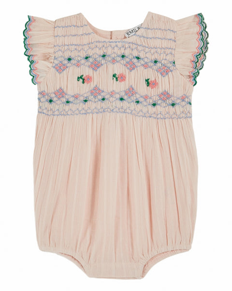 Emile at Ida Romper ~ Smocked Pastel