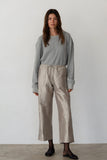 DONNI Taffeta Drawstring Pant ~ Silver