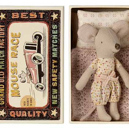 New Maileg Little Sister Mouse in Matchbox