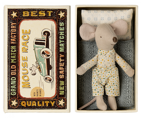 New Maileg Little Brother Mouse in Matchbox