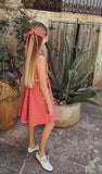 Lali Claudette Dress  ~ Coral Crossstich